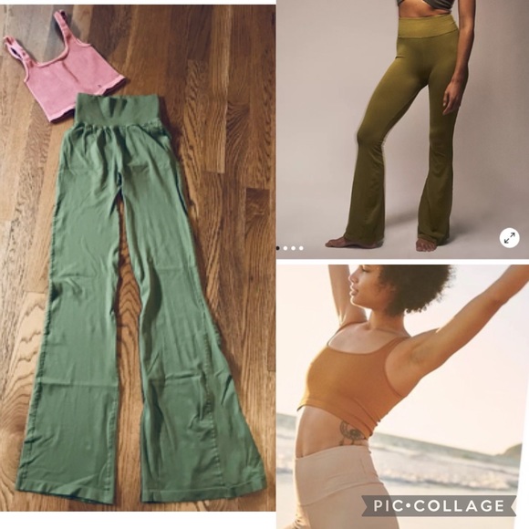 NWOT Free people  Flare legging & Happiness Runs Square Neck Crop Tank XS/S - Picture 3 of 15